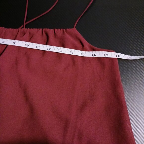 Banana Republic Deep Wine Adjustable Straps Lined Blouse Size XS Runs - Picture 11 of 12